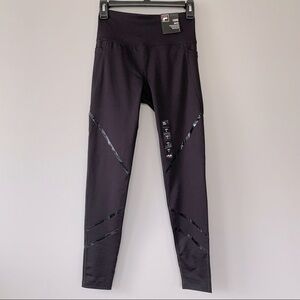 Fila Black Leggings High Waist Rise Women Size Small NWT
